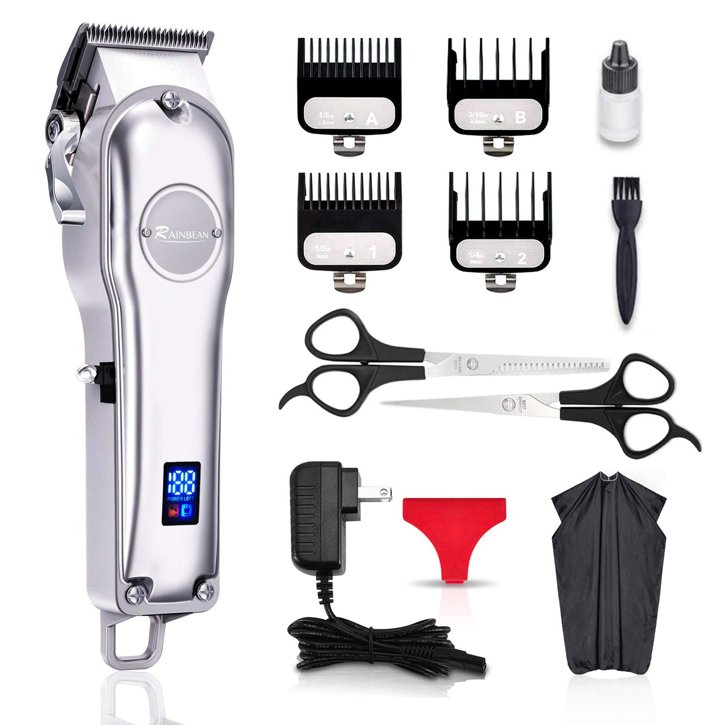 Men Hair Trimmer 3 in 1 IPX7 Waterproof Beard Trimmer Grooming Kit Cordless Hair Clipper for Women & Children LED Display USB Rechargeable Amazon Banned
