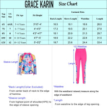 Charger l&#39;image dans la galerie, GRACE KARIN Girls Rash Guard Two Pieces Bathing Suit Long Sleeve Swimsuit Swimming Pants with Skirt Blue Mermaid 6Y
