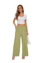 Load image into Gallery viewer, FUNYYZO Women Dressy Pants Wide Leg Pants High Elastic Waisted Business Work Trousers Long Straight Pants Beige
