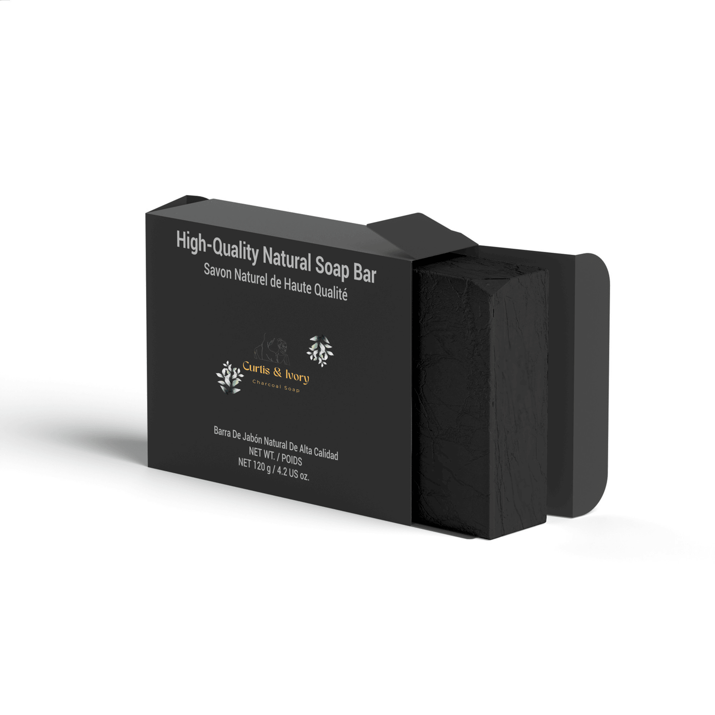 Curtis & Ivory Organic Charcoal Soap fused with active charcoal - Curtis & Ivory