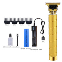 Load image into Gallery viewer, Retro Hair Cut Shaved Head Hair Clipper Supplies Oil Head Electric Clippers Hair Clipper Tool T9 - Curtis &amp; Ivory
