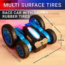 Load image into Gallery viewer, Force1 Tornado LED Remote Control Car for Kids - Double Sided Fast RC Car, 4WD Off-Road Stunt Car with 360 Flips, All Terrain Tires, LEDs, Rechargeable Toy Car Batteries, and Easy Remote
