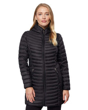 Load image into Gallery viewer, 32 Degrees Women&#39;s Ultra-Light Packable Down 3/4 Long Puffer Jacket, Black, Small
