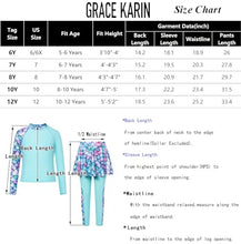 Load image into Gallery viewer, GRACE KARIN Girls Rash Guard Two Pieces Bathing Suit Long Sleeve Swimsuit Swimming Pants with Skirt Blue Mermaid 6Y
