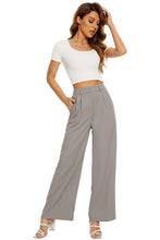 Load image into Gallery viewer, FUNYYZO Women Wide Leg Pants High Elastic Waisted in The Back Business Work Trousers Long Straight Suit Pants
