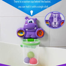Cargar imagen en el visor de la galería, Bathtub Basketball Hoop And 3 Ball Children Baby Shower Toy Gift Set - Curtis &amp; Ivory
