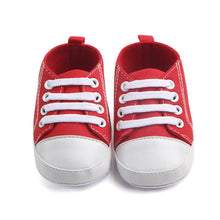 Cargar imagen en el visor de la galería, Canvas Classic Sports Sneakers Baby Boys Girls First Walkers Shoes Infant Toddler Soft Sole Anti-slip Baby Shoes - Curtis &amp; Ivory
