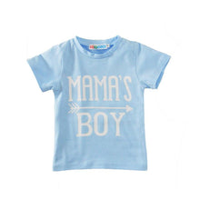 Load image into Gallery viewer, Children&#39;s Clothing Boy Suit Short-Sleeved T-Shirt Blue Letter Arrow Geometric Pants Baby Two-Piece Suit - Curtis &amp; Ivory
