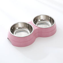 Charger l&#39;image dans la galerie, Double Pet Bowls Dog Food Water Feeder Stainless Steel Pet Drinking Dish Feeder Cat Puppy Feeding Supplies Small Dog Accessories - Curtis &amp; Ivory

