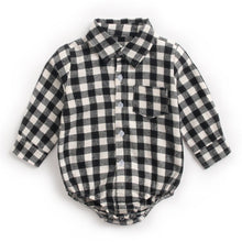 Load image into Gallery viewer, Infant Clothing Autumn and Winter Plaid Baby Boy Romper - Curtis &amp; Ivory
