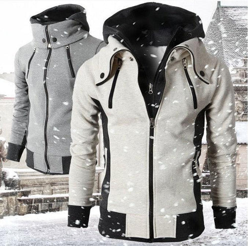 Men's High-Necked Hooded Jacket - Curtis & Ivory
