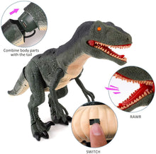 Load image into Gallery viewer, Remote Control R C Walking Dinosaur Toy With Shaking Head,Light Up Eyes &amp; Sounds ,Velociraptor,Gift For Kids Amazon Platform Banned - Curtis &amp; Ivory

