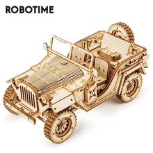 Cargar imagen en el visor de la galería, Robotime ROKR Army Jeep Car 3D Wooden Puzzle Model Toys Building Kits for Children Kids Birthday Christmas Gifts MC701 Dropship - Curtis &amp; Ivory
