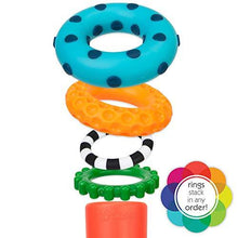 Cargar imagen en el visor de la galería, Sassy Stacks of Circles Stacking Ring STEM Learning Toy, Age 6+ Months, Multi, 9 Piece Set - Curtis &amp; Ivory
