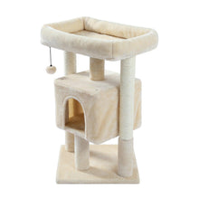 Load image into Gallery viewer, Small Cat Tree for Indoor Cat Tower with Beige Condos - Curtis &amp; Ivory
