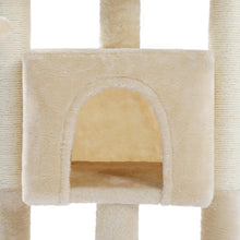 Charger l&#39;image dans la galerie, Small Cat Tree for Indoor Cat Tower with Beige Condos - Curtis &amp; Ivory
