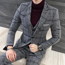 Load image into Gallery viewer, Thick Slim Fit Plaid Suits - Curtis &amp; Ivory
