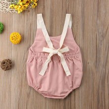 Load image into Gallery viewer, Toddler Baby Girl Summer Bowknot Romper Infant Backless Romper Sleeveless Bebes Jumpsuit Outfit 0-24Month New Born Baby Clothing - Curtis &amp; Ivory

