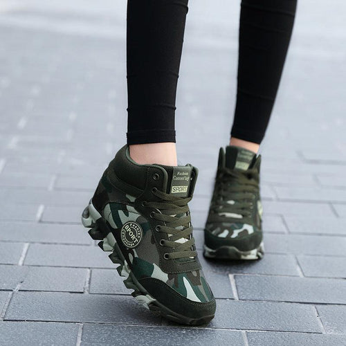 Women's Casual Camouflage Increased Sneakers - Curtis & Ivory