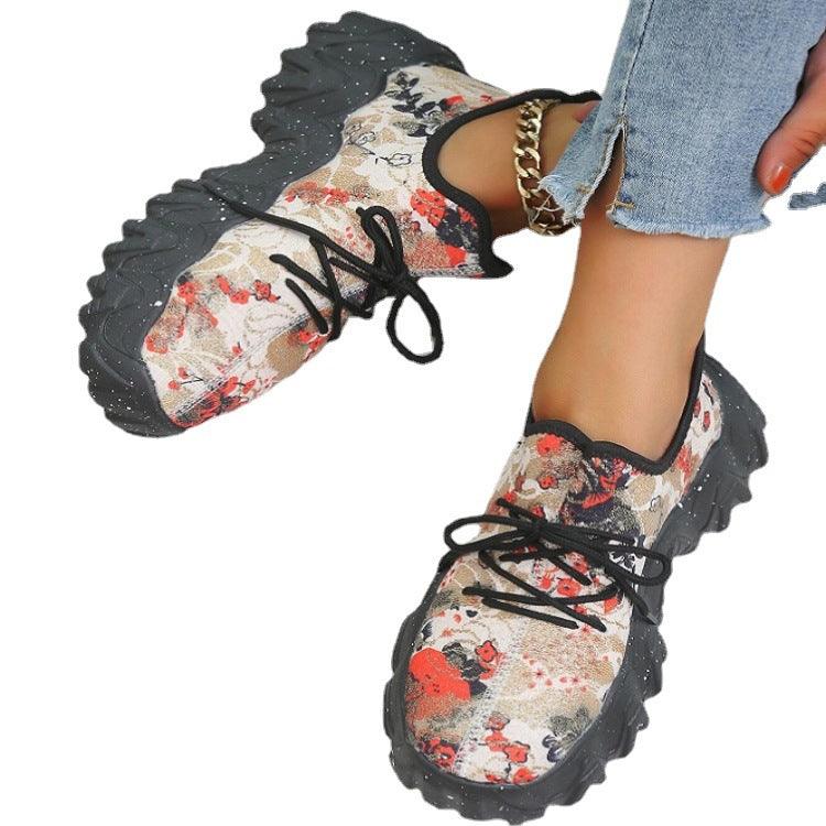 Women's Fashion Trend Printed Casual Sneakers - Curtis & Ivory