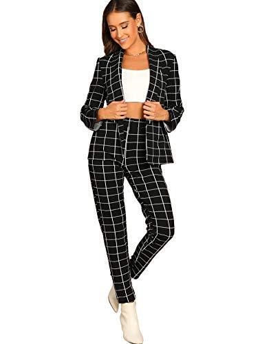 Women's Two Piece Long Sleeve Blazer and Elastic Waist Pant - Curtis & Ivory